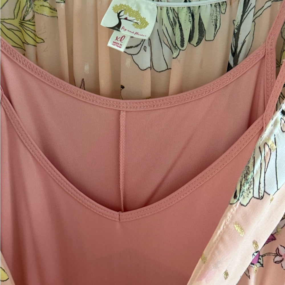 fig and flower Blush Pink Floral Button-Front Midi Dress - Picture 4 of 6